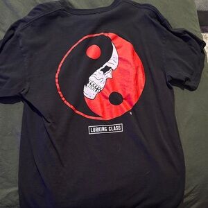 Lurking Class Black and Red Skull Graphic Tee